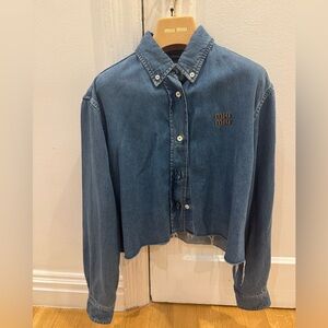 Miu Miu Classic Blue Denim Top